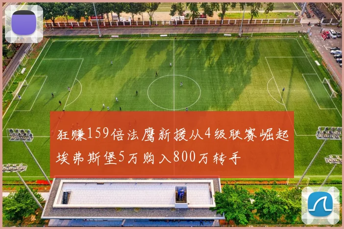 狂赚159倍法鹰新援从4级联赛崛起埃弗斯堡5万购入800万转手
